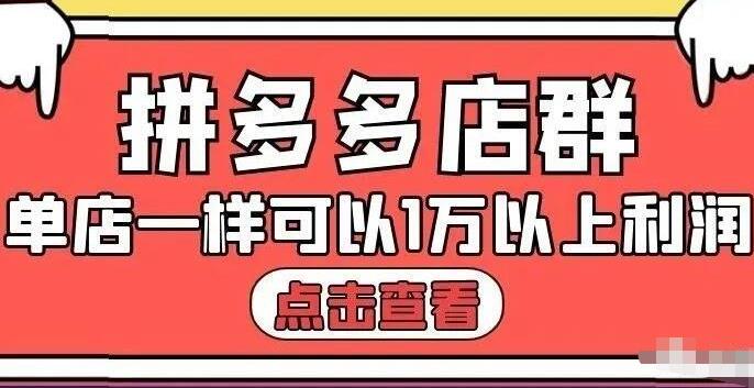 拼多多店群单店一样可以产出1万5以上利润【付费文章】-黑猫轻创业