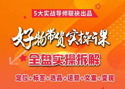 抖音好物带货实操课,全盘拆解抖音好物带货号全套流程打法