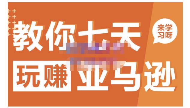 晟尧跨境·教你七天玩赚亚马逊，教你轻松玩赚亚马逊，适合小白学习-黑猫轻创业