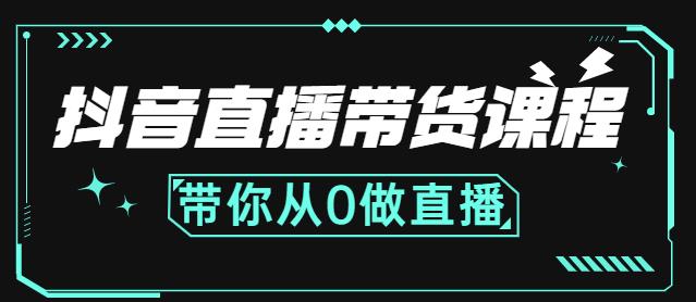 抖音直播带货课程：带你从0开始，学习主播、运营、中控分别要做什么-黑猫轻创业