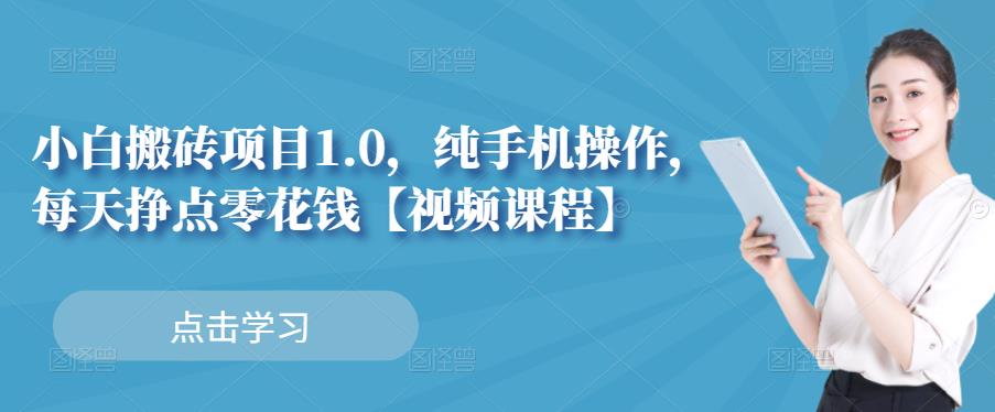 小白搬砖项目1.0,纯手机操作,每天兼职挣点零花钱-黑猫轻创业