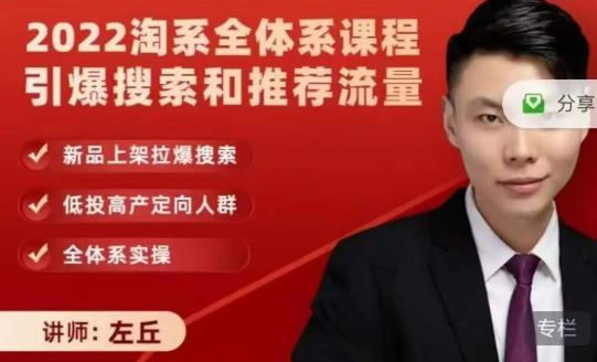 2022淘系全体系课程引爆搜索和推荐流量,新品上架拉爆搜索-黑猫轻创业