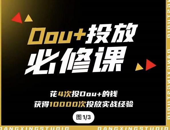 代同学DOU 投放训练营，用付费流量撬动大额自然流量，过得超额变现转化-黑猫轻创业