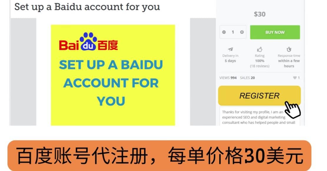 代注册百度账号 代提交赚钱,每天3分钟,轻松赚30美元 20美元-黑猫轻创业