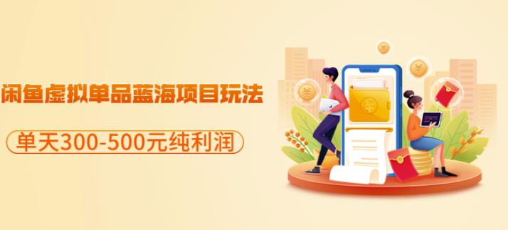 闲鱼虚拟单品蓝海项目玩法,单天300-500元纯利润很容易-黑猫轻创业