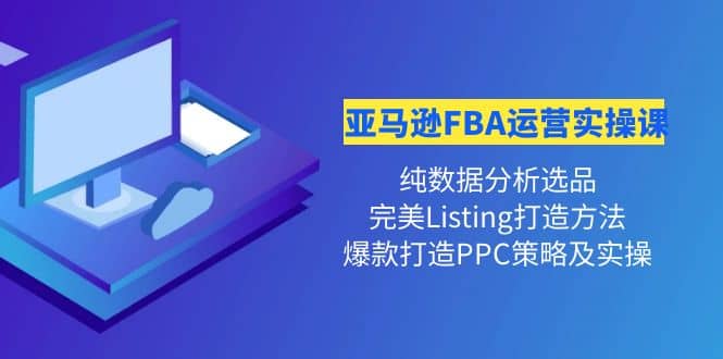 亚马逊FBA运营实操课 纯数据分析选品 完美Listing打造 爆款打造PPC策略实操-黑猫轻创业