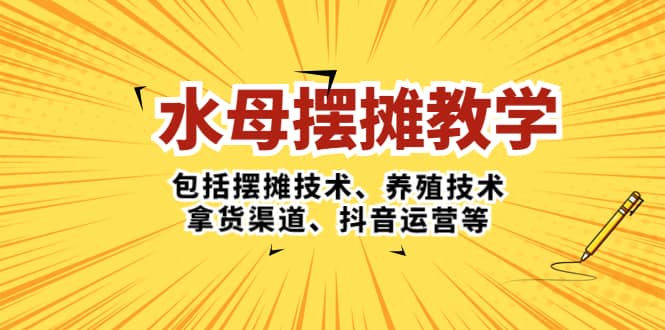 水母·摆摊教学,包括摆摊技术、养殖技术、拿货渠道、抖音运营等-黑猫轻创业