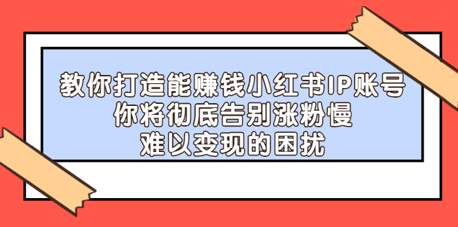 教你打造能赚钱小红书IP账号,了解透彻小红书的真正玩法-黑猫轻创业
