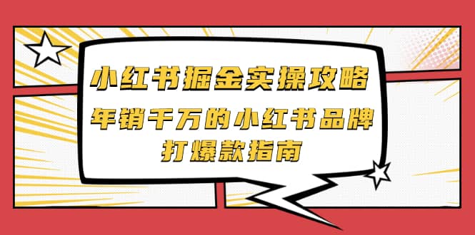 小红书掘金实操攻略,年销千万的小红书品牌打爆款指南-黑猫轻创业