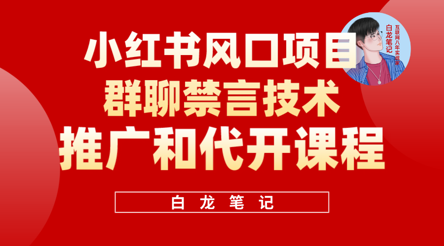 小红书风口项目日入300 ，小红书群聊禁言技术代开项目，适合新手操作-黑猫轻创业