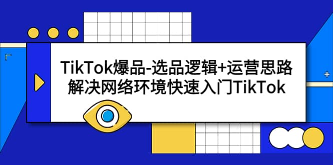 TikTok爆品-选品逻辑 运营思路：解决网络环境快速入门TikTok-黑猫轻创业