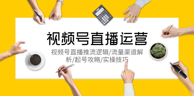 视频号直播运营，视频号直播推流逻辑/流量渠道解析/起号攻略/实操技巧-黑猫轻创业