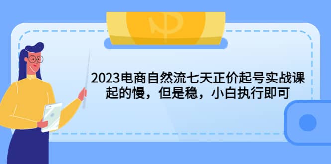 2023电商自然流七天正价起号实战课：起的慢，但是稳，小白执行即可-黑猫轻创业