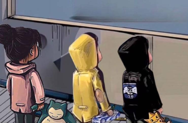 橱窗看车男孩汽车头像制作项目-黑猫轻创业