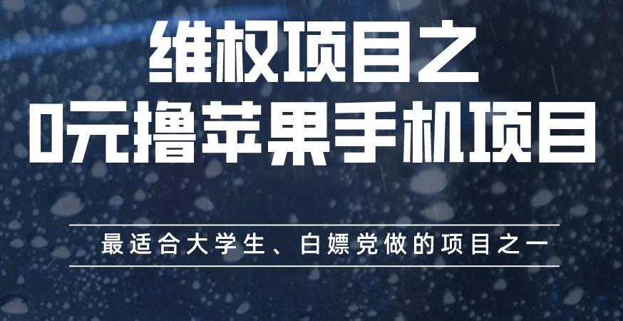 维权项目之0元撸苹果手机项目，最适合大学生、白嫖党做的项目之一【揭秘】-黑猫轻创业