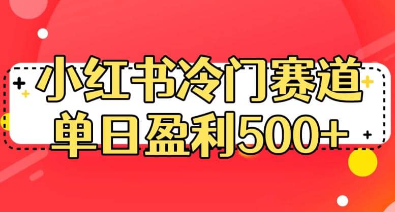 小红书冷门赛道，单日盈利500 【揭秘】-黑猫轻创业