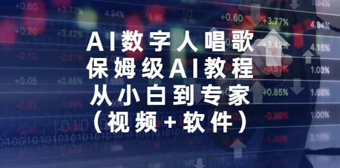 AI数字人唱歌，保姆级AI教程，从小白到专家（视频 软件）-黑猫轻创业