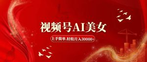 视频号AI美女，上手简单，轻松月入30000+-黑猫轻创业
