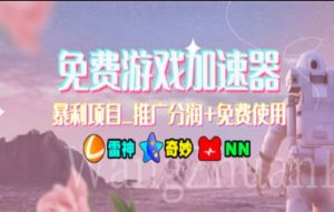 游戏加速器推广,一个月几百到几千的小项目,你看的上么?-黑猫轻创业