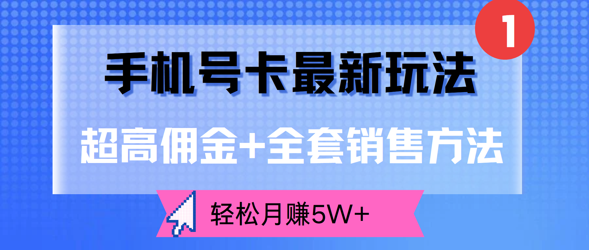 超高佣金+全套销售方法,手机号卡最新玩法,轻松月赚5W+-黑猫轻创业