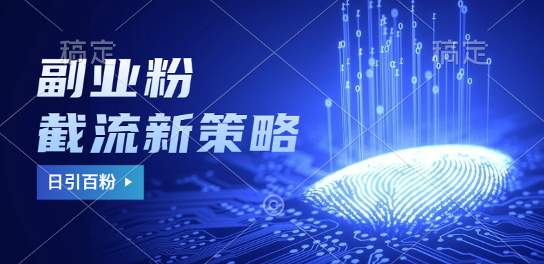 副业粉截流玩法与更新，不废号， 不封号。日引100+-黑猫轻创业