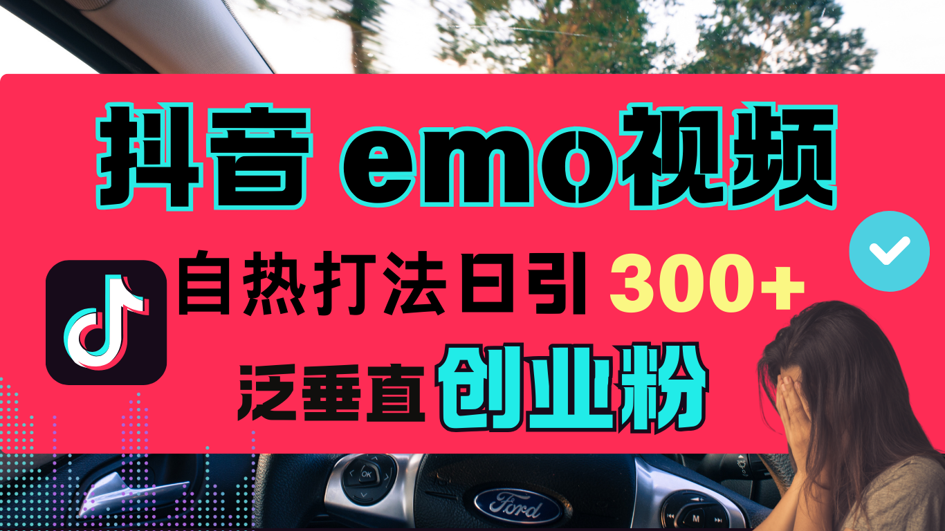抖音“EMO视频”自热流打法,日引300+泛垂直创业粉-黑猫轻创业