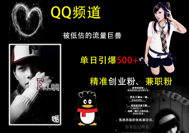 QQ频道,被低估的流量巨兽,单日引爆500+精准创业粉、兼职粉的引流秘籍-黑猫轻创业