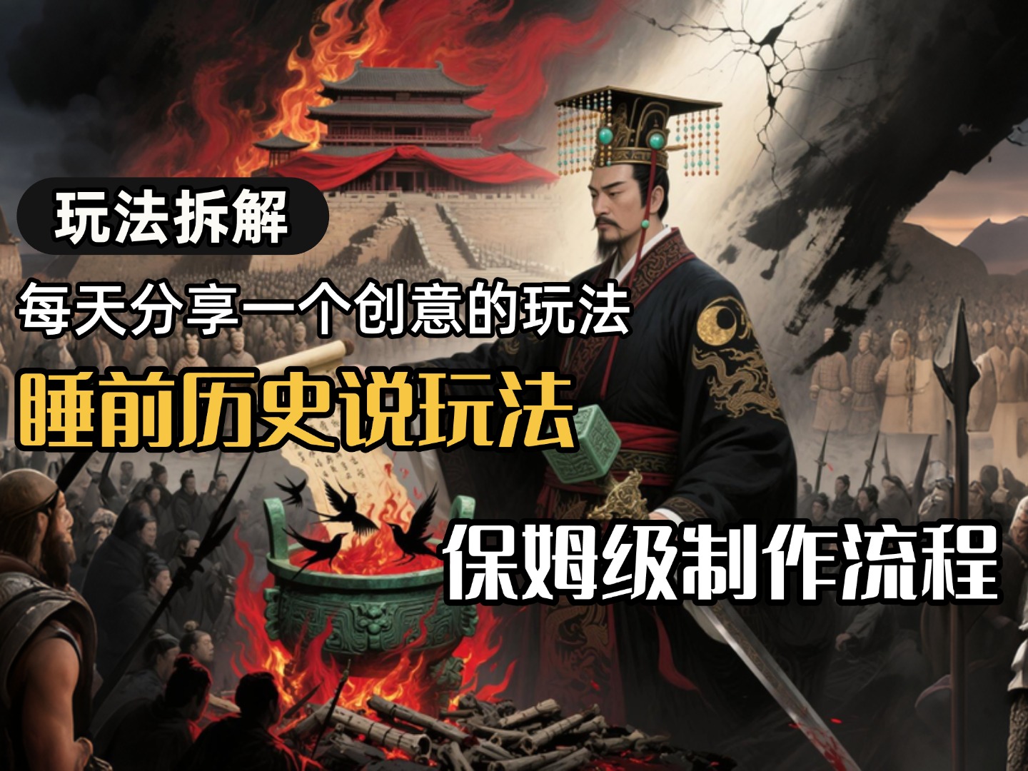 13条作品涨粉24.5万,全流程拆解睡前历史说,保姆级教程-黑猫轻创业