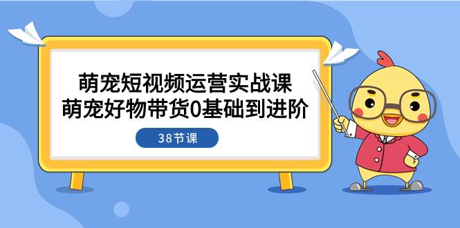 萌宠·短视频运营实战课：萌宠好物带货0基础到进阶（38节课）-黑猫轻创业