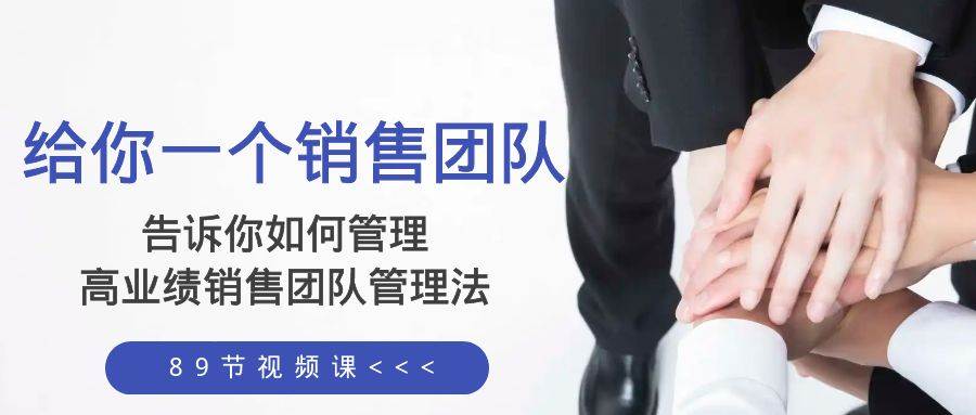 给你一个销售团队，告诉你如何管理，高业绩销售团队管理法（89节课）-黑猫轻创业