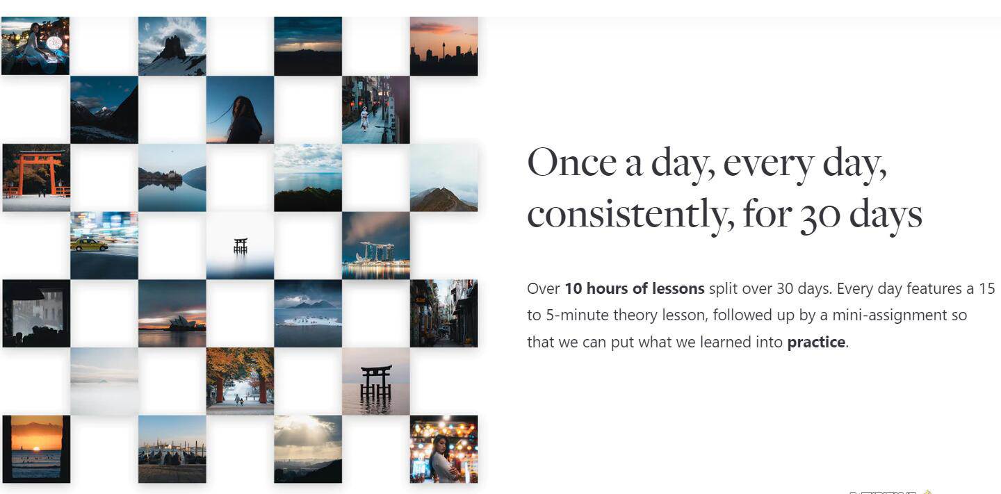 网红摄影师Pat Kay – 30天摄影基础知识加速器教程-30节课-中英字幕-黑猫轻创业