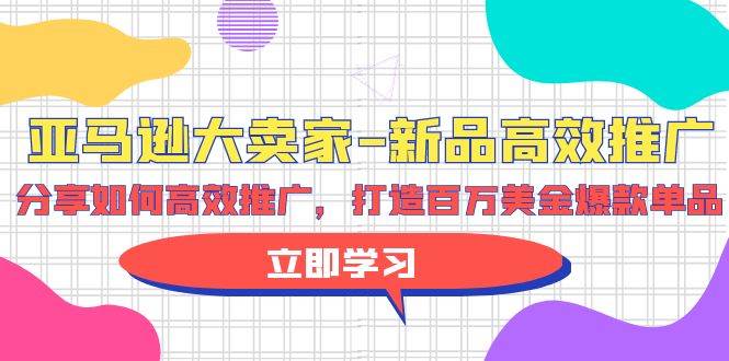 亚马逊 大卖家-新品高效推广，分享如何高效推广，打造百万美金爆款单品-黑猫轻创业