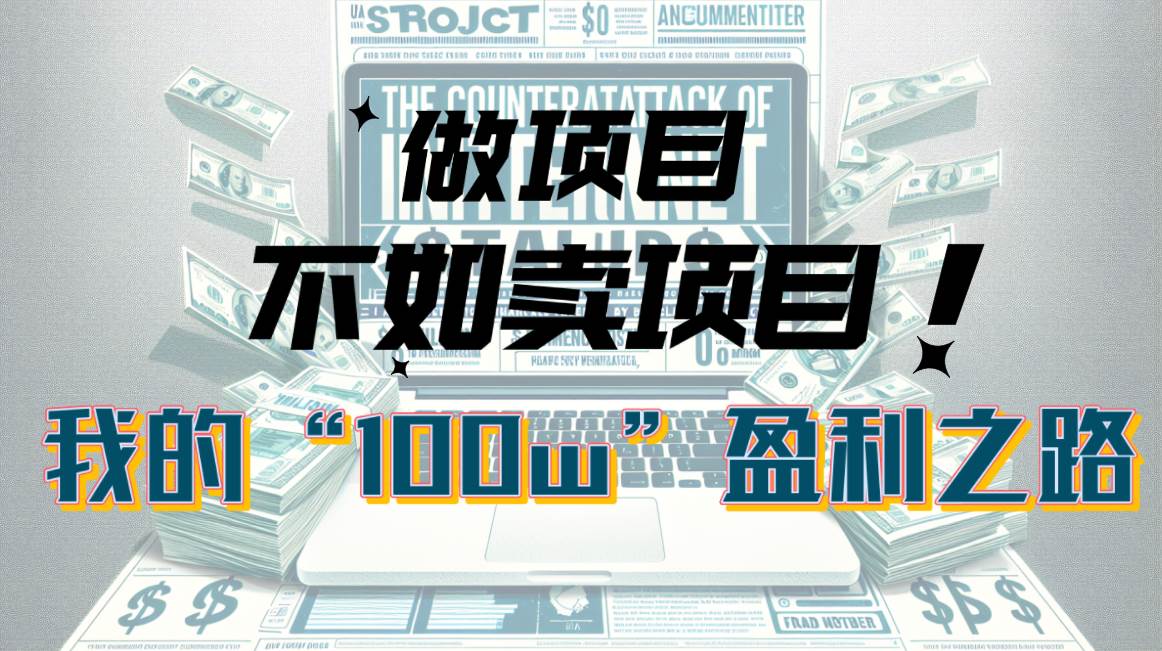 为什么做项目不如卖项目？我的100W+盈利之路-黑猫轻创业