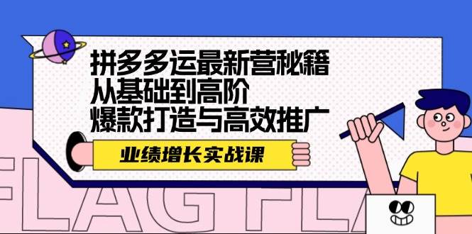 拼多多运最新营秘籍：业绩 增长实战课，从基础到高阶，爆款打造与高效推广-黑猫轻创业